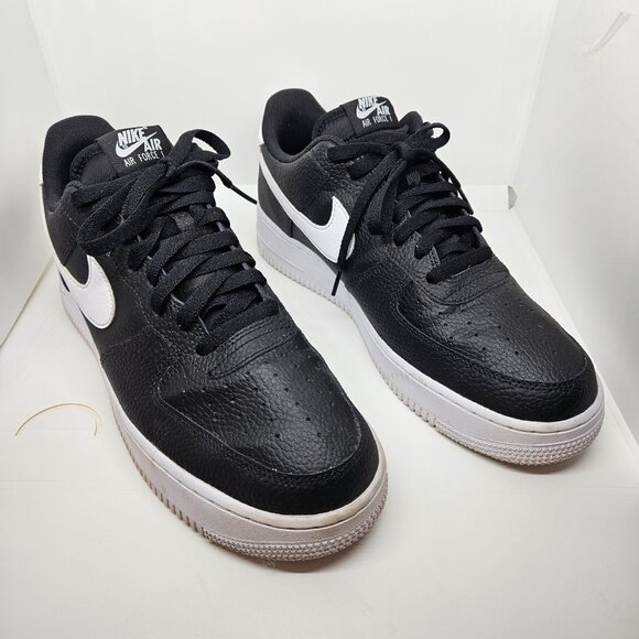 Nike Air Force 1 Low "07 Black White" CT2302-002 Men's Size 12-No Box - Picture 3 of 16
